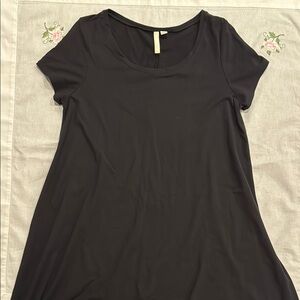 purejill Black Relaxed Fit T-Shirt Dress